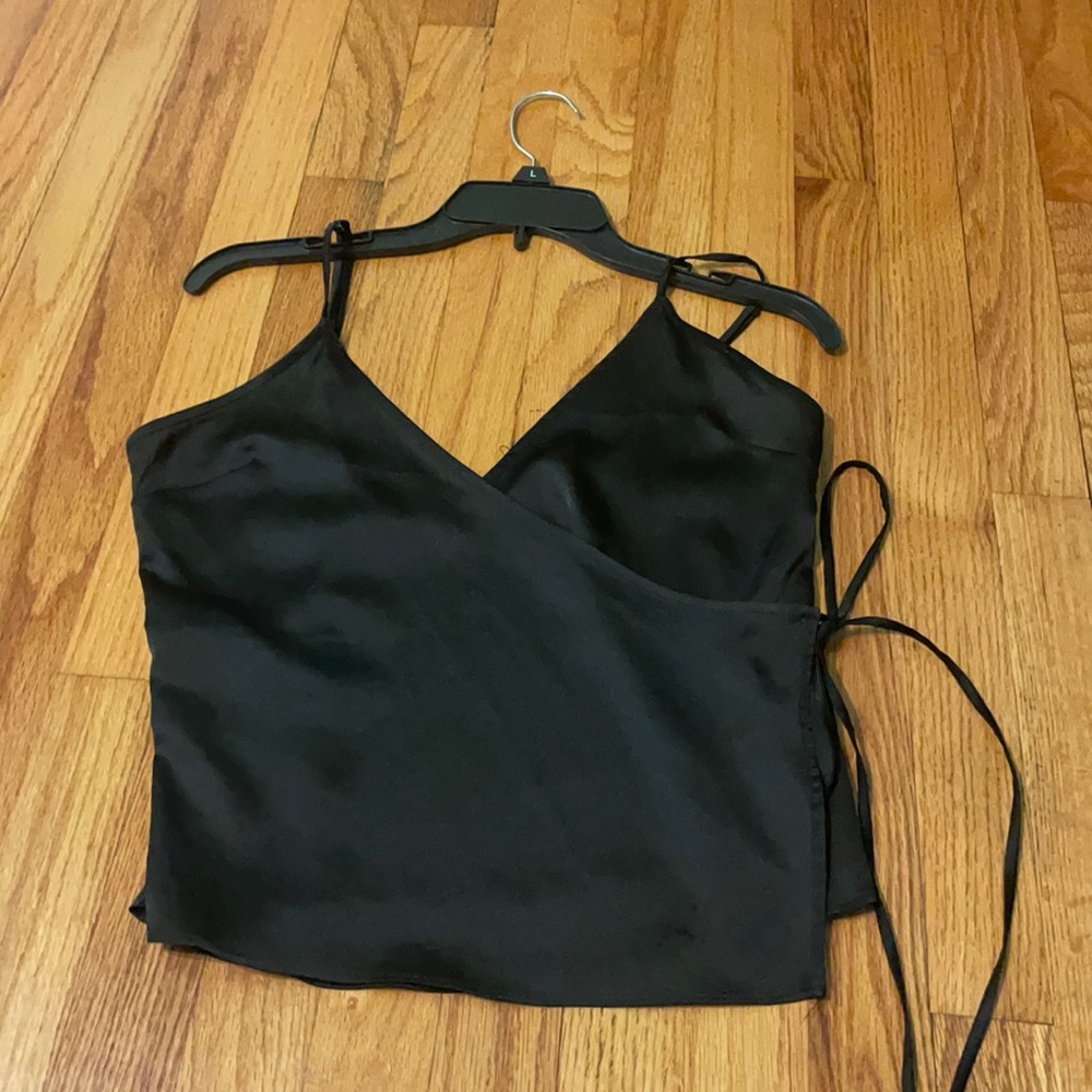 Black wrap tank top